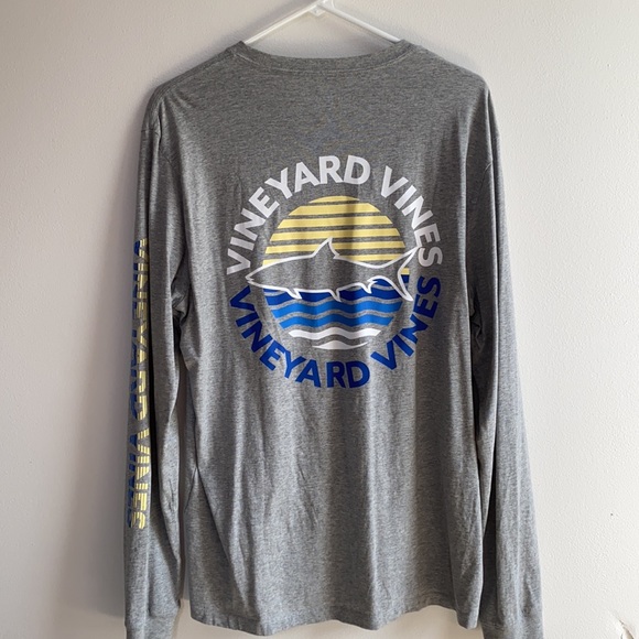 Vineyard Vines Gray Longsleeve Tee Medium - Picture 1 of 2